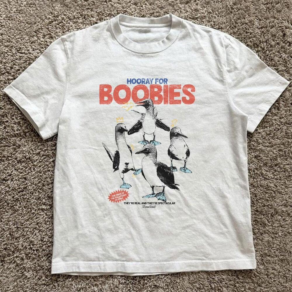 White Hooray For B00Bies Bird T-Shirt 1